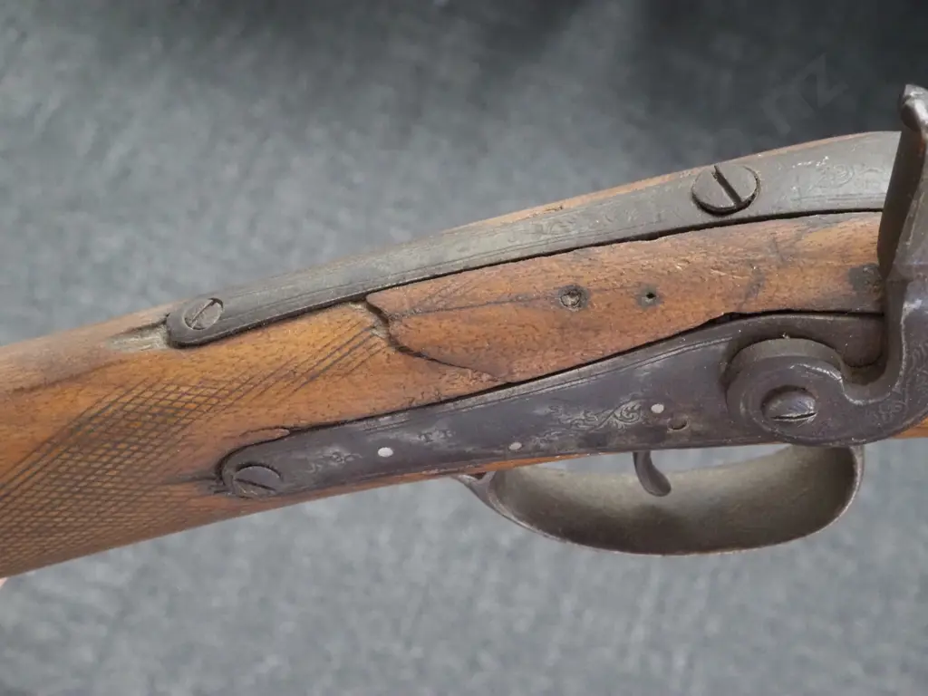 Named Percussion Shotgun. Ramrod Missing. Image 1++