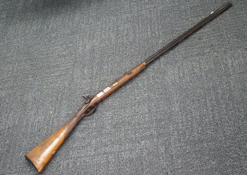 Named Percussion Shotgun. Ramrod Missing. Image 1++