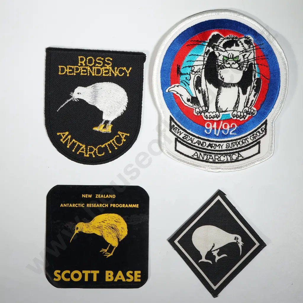 Three Antarctic Patches & Luggage Label Image 1++
