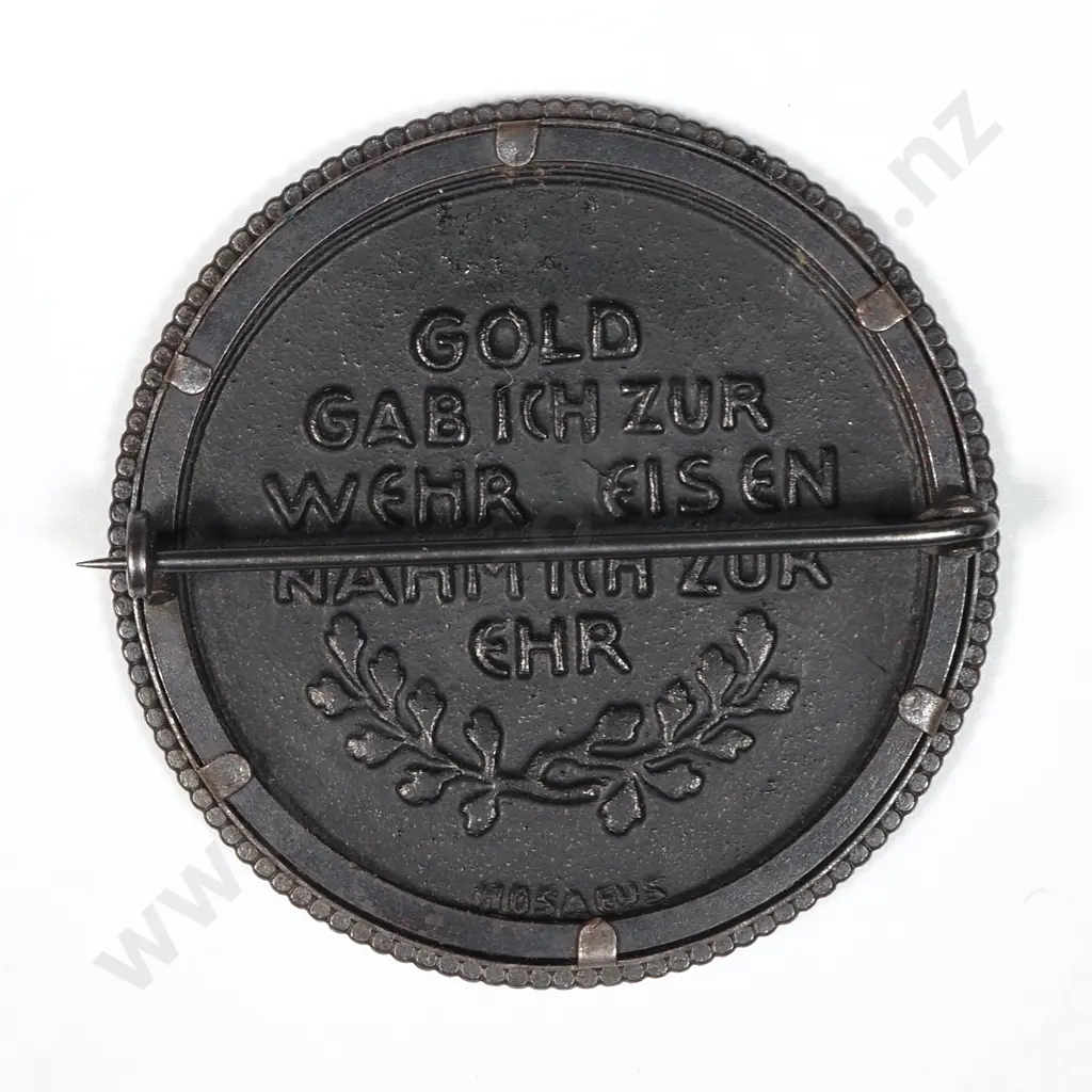 1916 WW1 German Gold Exchange Badge of Honour Image 1++