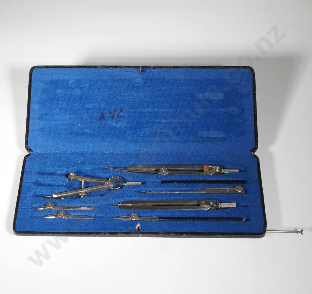 Vintage    Engineering Technical Drawing Instrument Box Set.Possibly Kern Aarau Image 1++