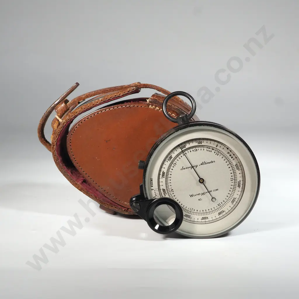 Surveying Altimeter Weather Measure Corp. Japan In Original Leather Case Image 1++