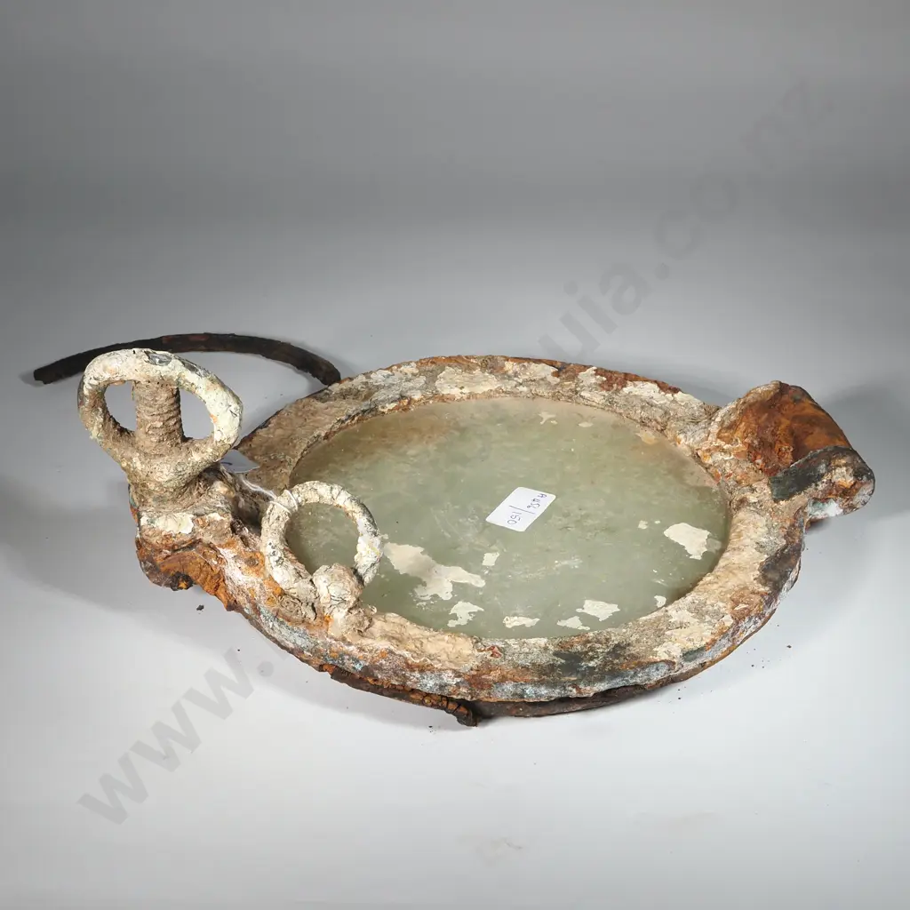 Salvaged Brass Port Hole From The Wreck Of the Lastingham 1884 Image 1++