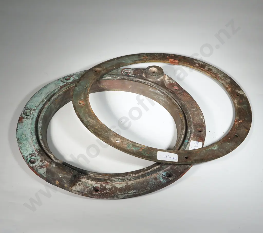 Salvaged Brass Porthole From the Wreck Of The Lastingham 1184. No Screen.Complete with Glass Image 1++