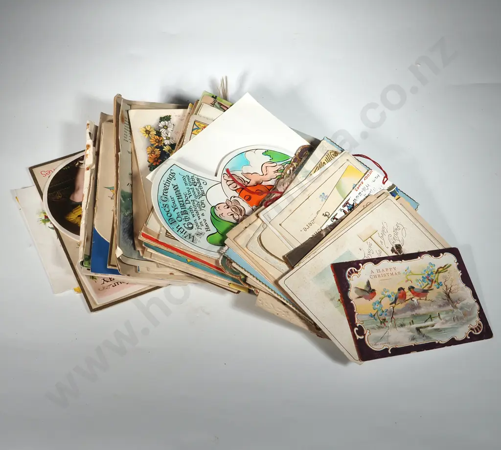 Collection Of Vintage Cards Mainly Childrens' Birthday & Christmas Cards Image 1++
