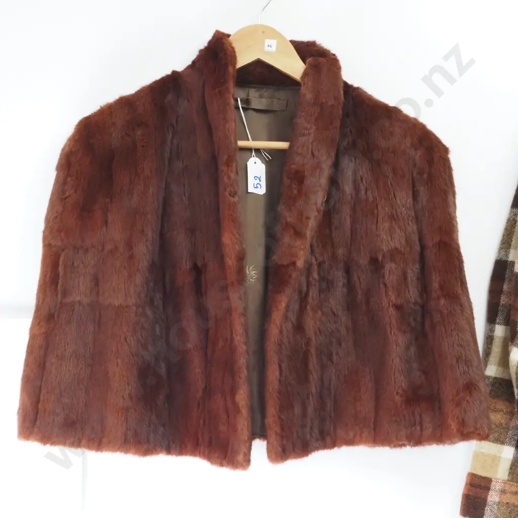 Reddish/Brown Rabbit Cape. Image 1++