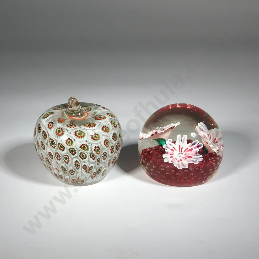 Two Heavy Murano Art Glass Paperweights. Image 1++