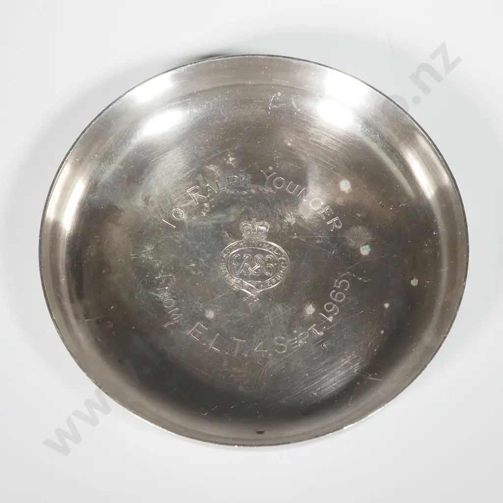 Sterling Silver Dish Inscribed "To Ralph Younger From ELT 4th September 1965"  Image 1++
