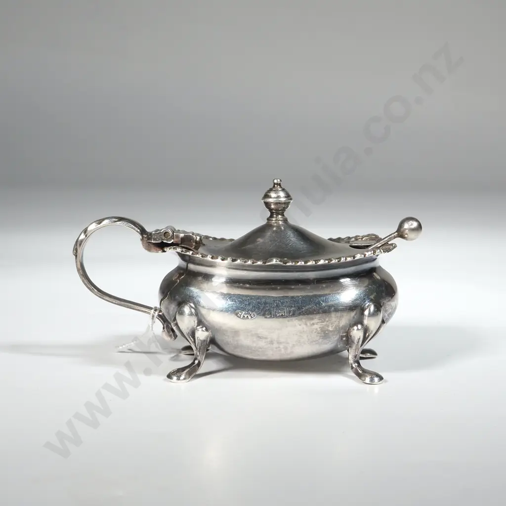 Sterling Silver Mustard Pot. Birm 1948. Maker  Adie Bros Ltd.  Image 1++