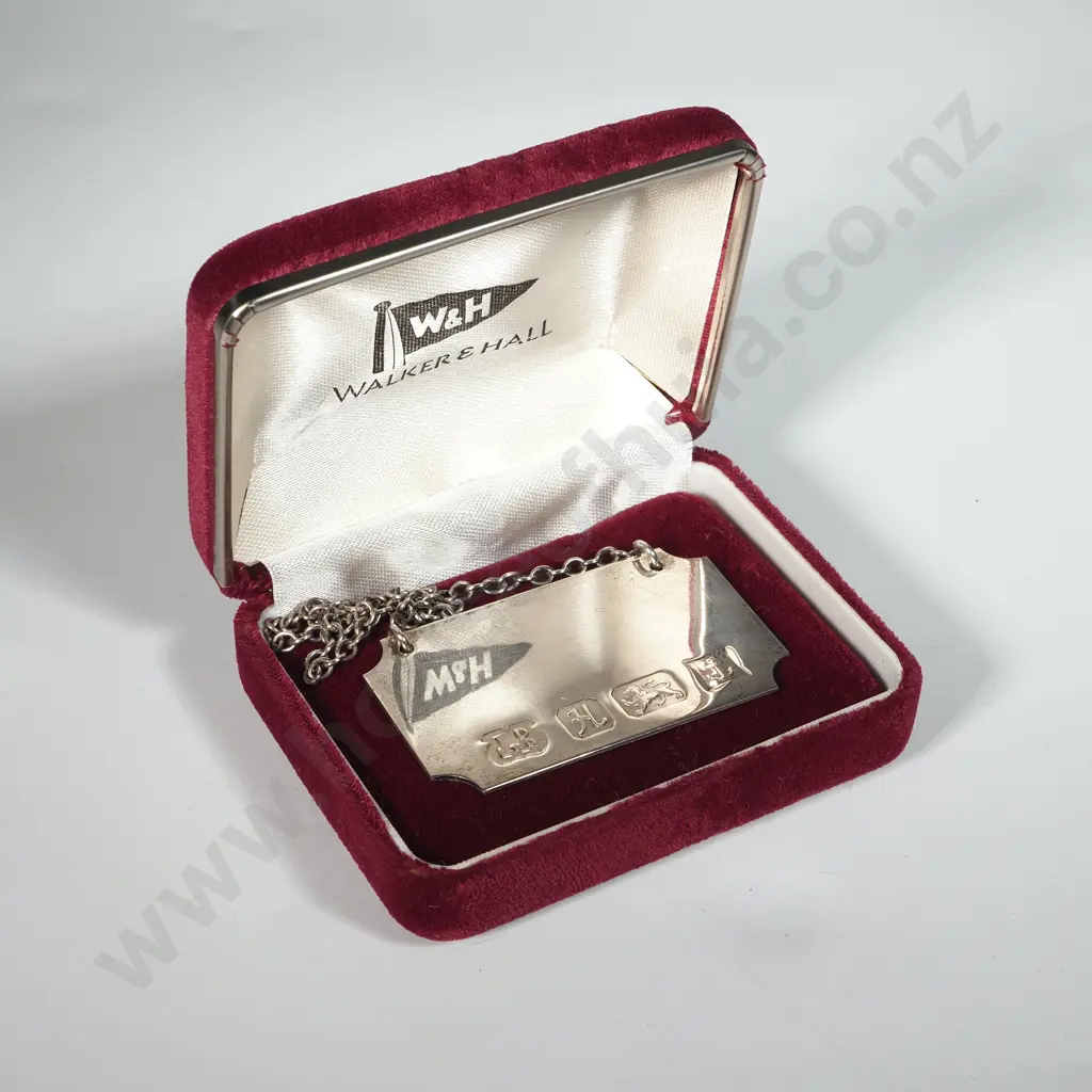 Walker & Hall Sterling Silver Decanter Label - Not Engraved  Image 1++