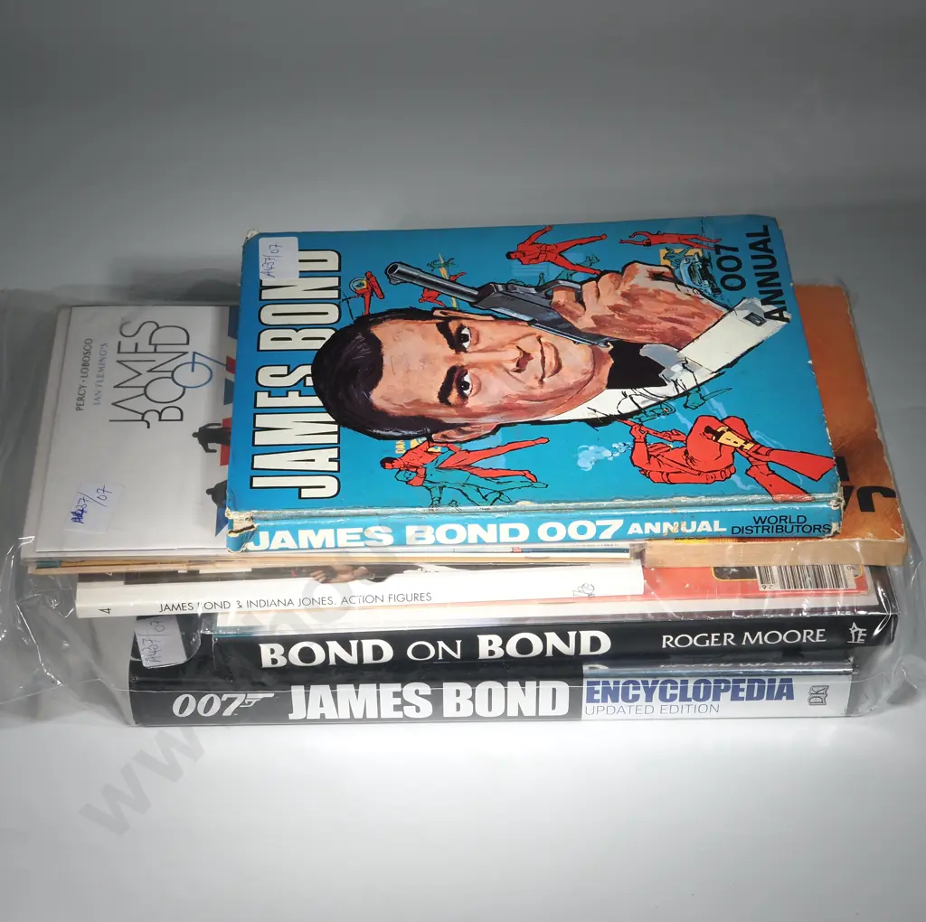 Framed James Bond Plaque w Original Film Limited Edition 4/500, Five Books and other Ephemera Image 1++