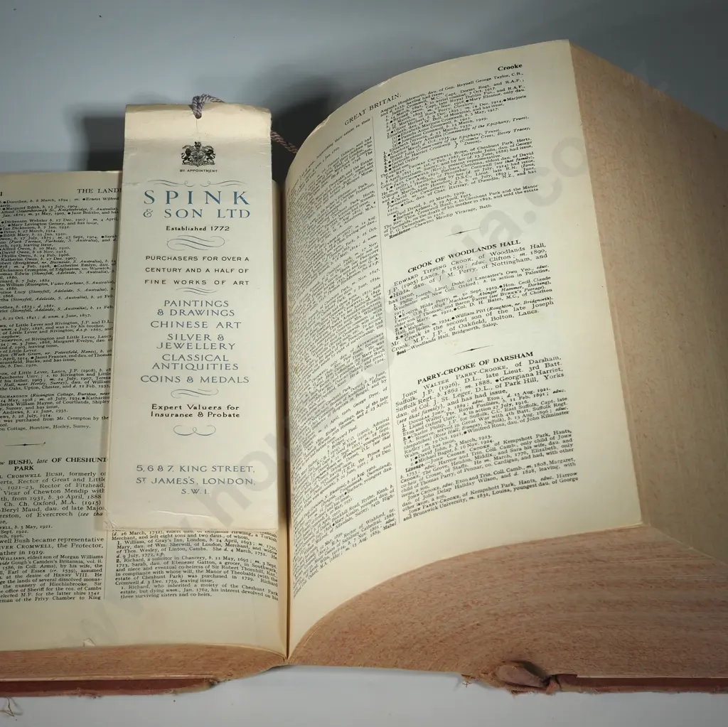 Burke's Genealogical and Heraldic History of the Landed Gentry 1937. Shaw Publishing Company Image 1++