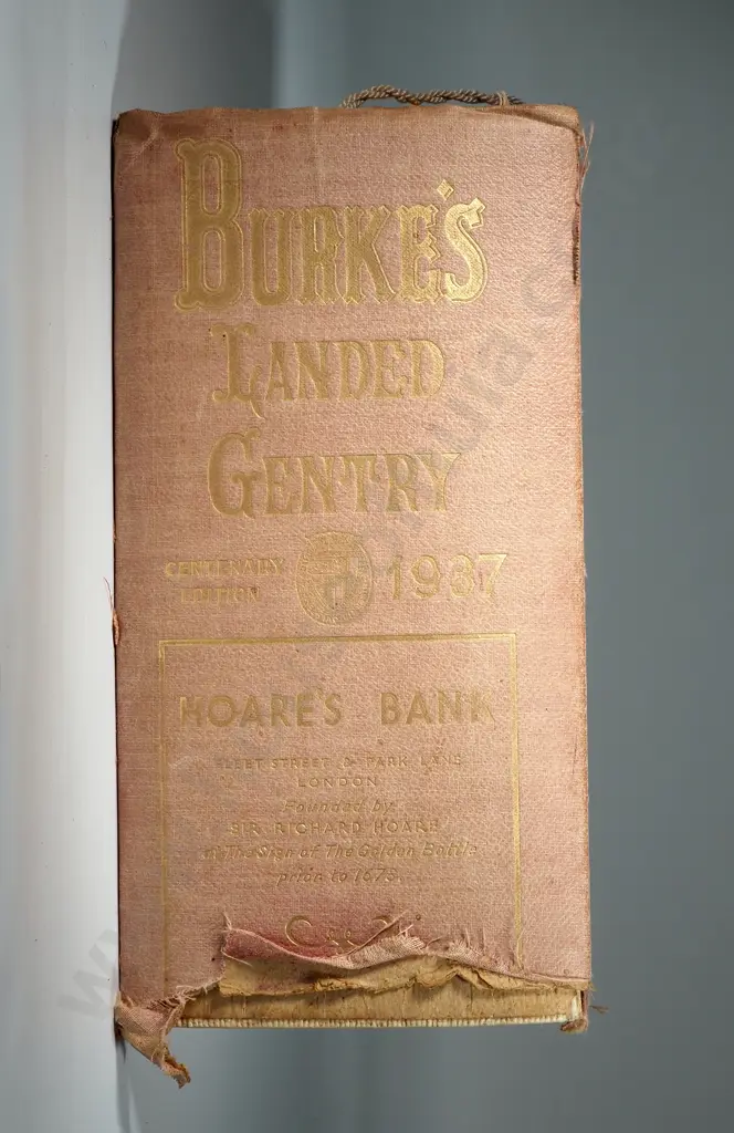 Burke's Genealogical and Heraldic History of the Landed Gentry 1937. Shaw Publishing Company Image 1++