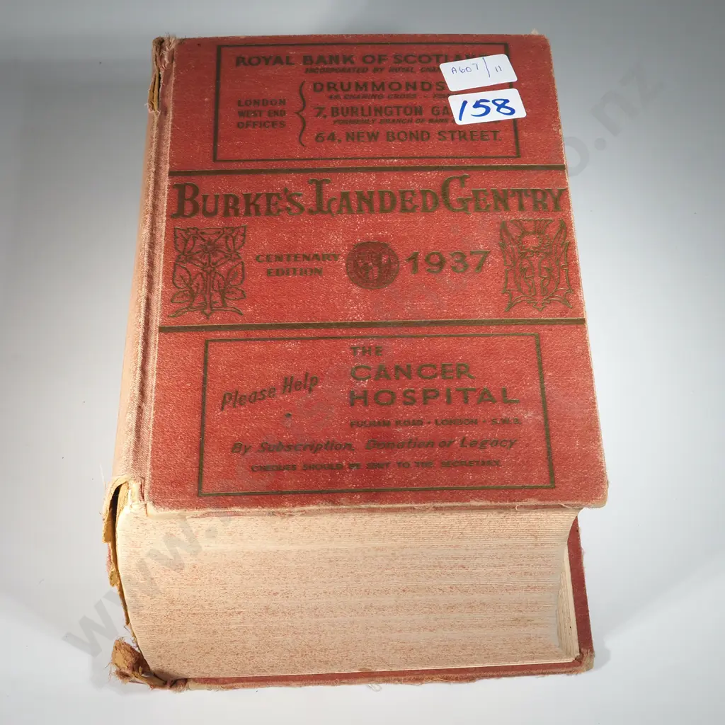 Burke's Genealogical and Heraldic History of the Landed Gentry 1937. Shaw Publishing Company Image 1++