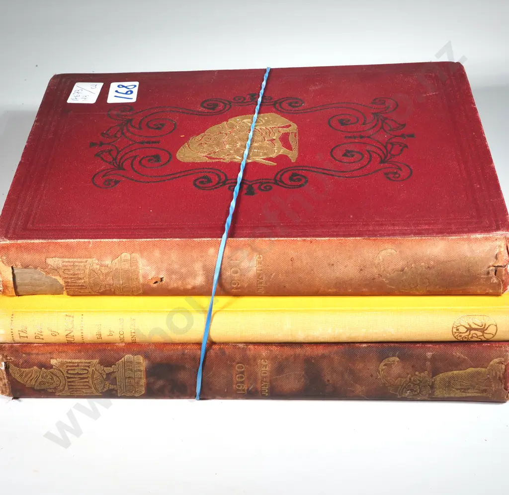 Punch - Two Compendium Volumes: Vol 119, (1900) & Vol VXXI (1901) & Nicholas Bently (Ed). 1958. The Pick of Punch. Image 1++
