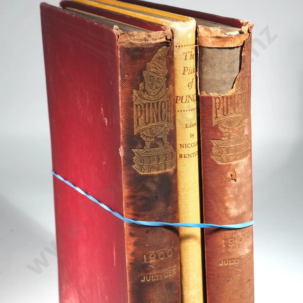 Punch - Two Compendium Volumes: Vol 119, (1900) & Vol VXXI (1901) & Nicholas Bently (Ed). 1958. The Pick of Punch. Image 1++