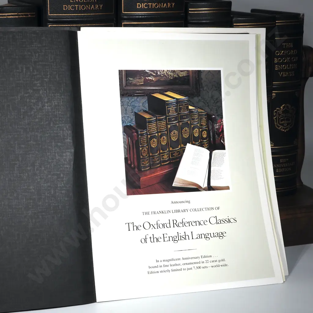 The 500th Anniversary Edition of the Oxford Reference Classics of the English Language. Eight Volume Set wWooden Stand. Image 1++