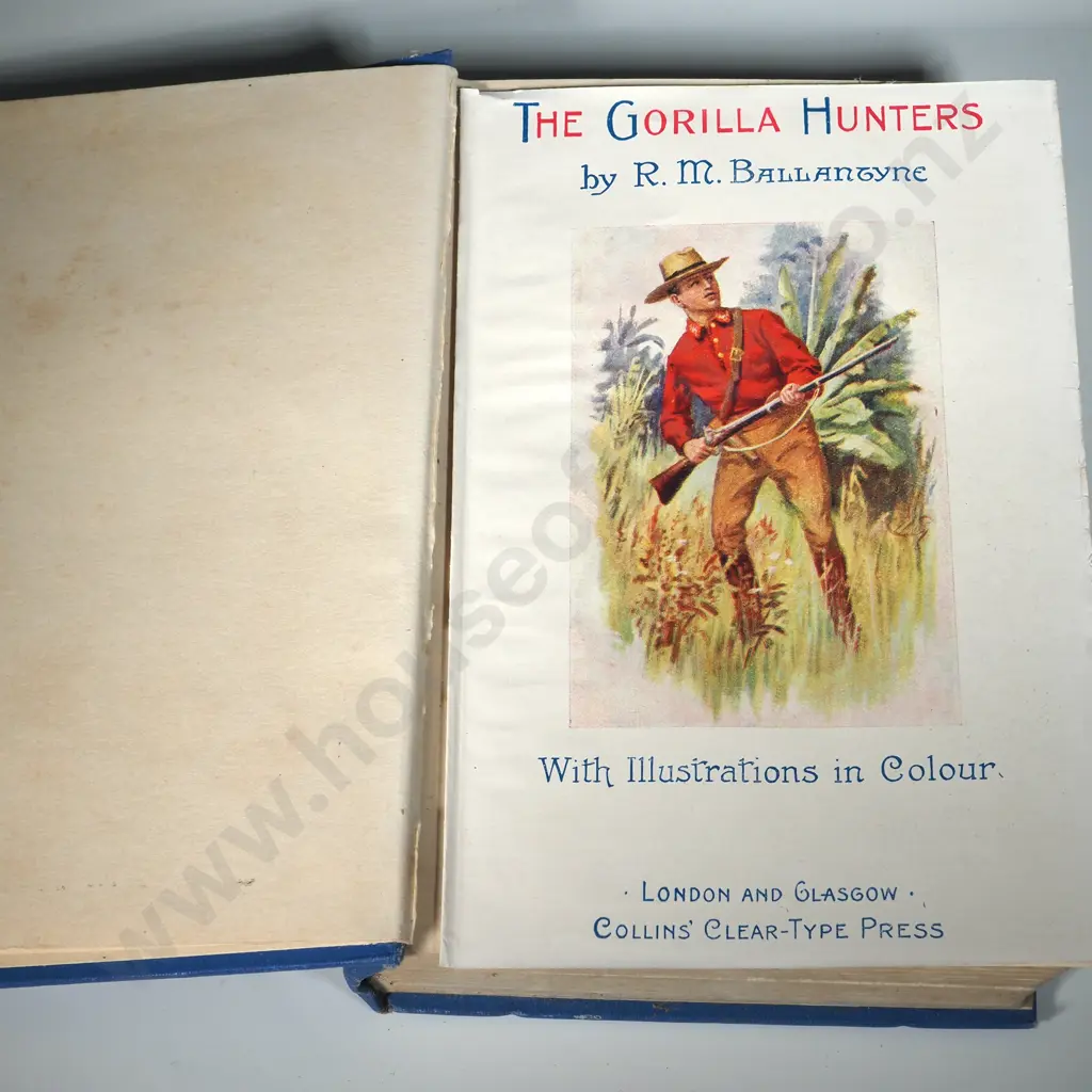 The Gorilla Hunters  R.M. Ballantyne, Published by Collins' Clear Type Press, London Image 1++