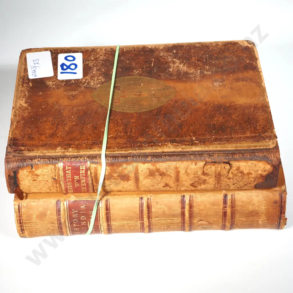 Two Leather Bound Books - Deeds That Won The Empire, History Of India By Marshman  Image 1++