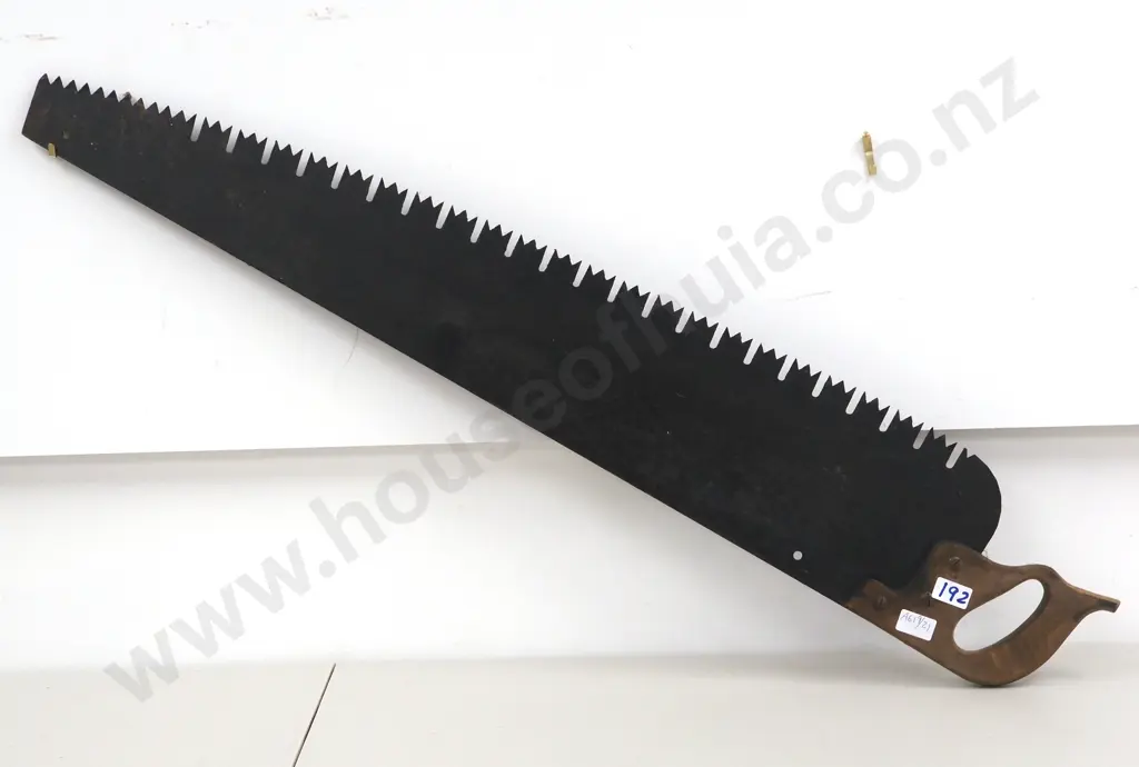 Vintage Wooden Handled Saw - 0.9 Meter Blade Image 1++