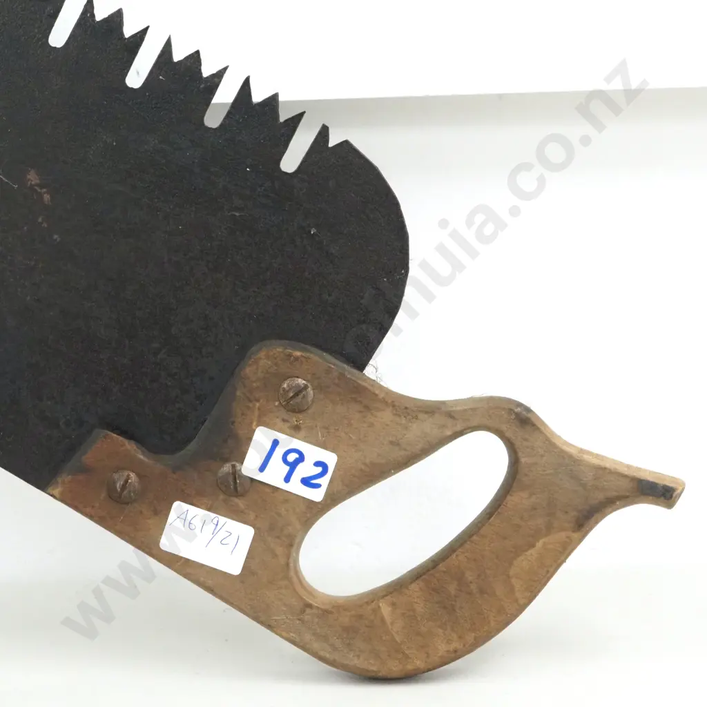 Vintage Wooden Handled Saw - 0.9 Meter Blade Image 1++