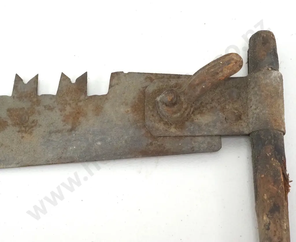 Vintage 1.7 Meter Double Handle Pit Saw - Missing One Wooden Handle  Image 1++