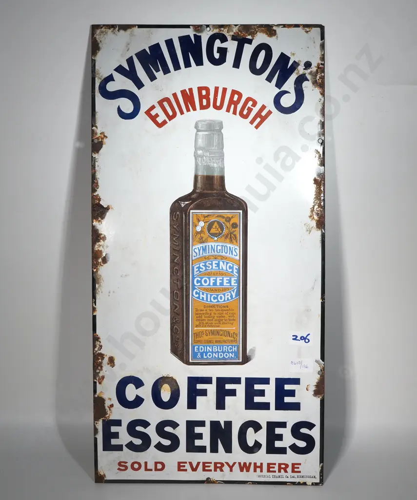 Vintage Enamel Sign "Symiton's Essence Coffee Chicory" Image 1++