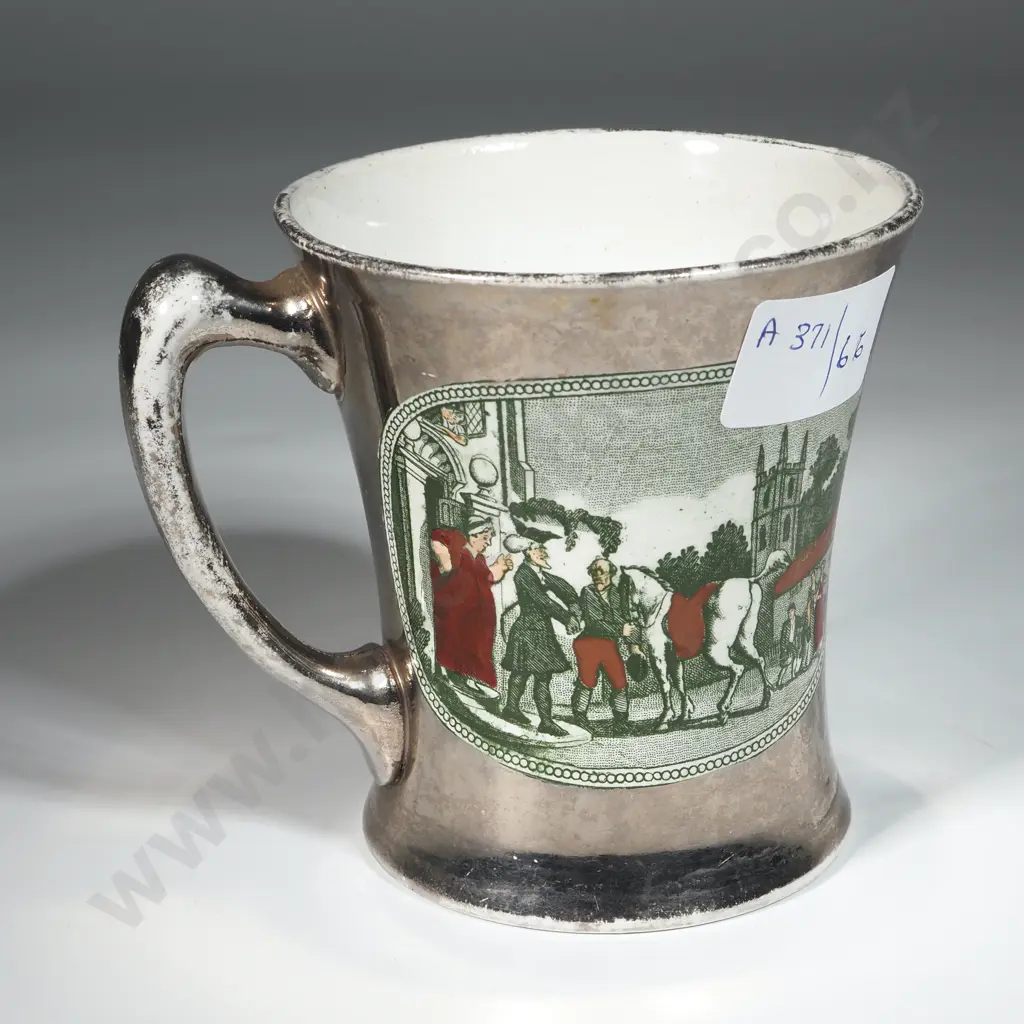 Antique Mug By Adams Tunstall England Featuring A Scene From "The Tours Of Doctor Syntax" Image 1++