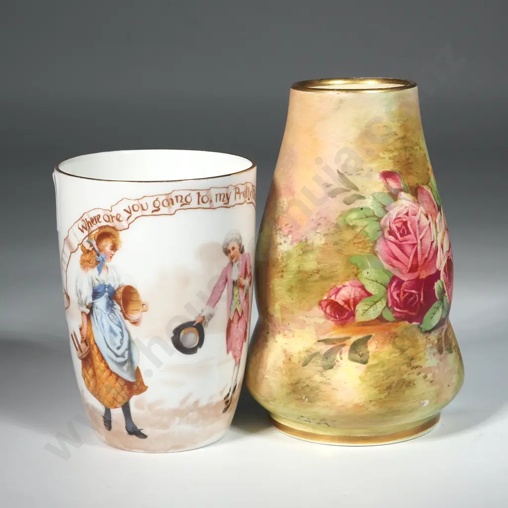 Royal Doultan Nursery Ryme Vase & Royal Winton Rose Vase. Image 1++