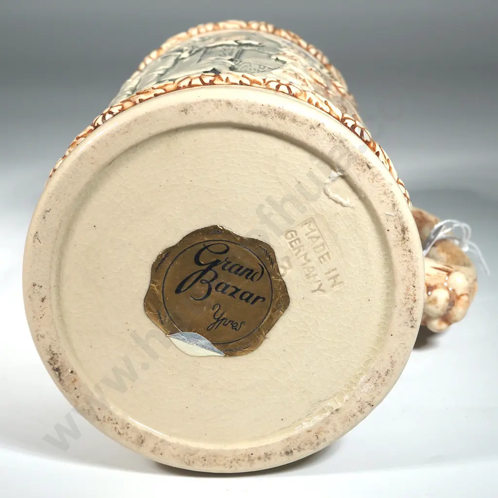 German Stein With Embossed Scenes Of Hunters & Deer Image 1++