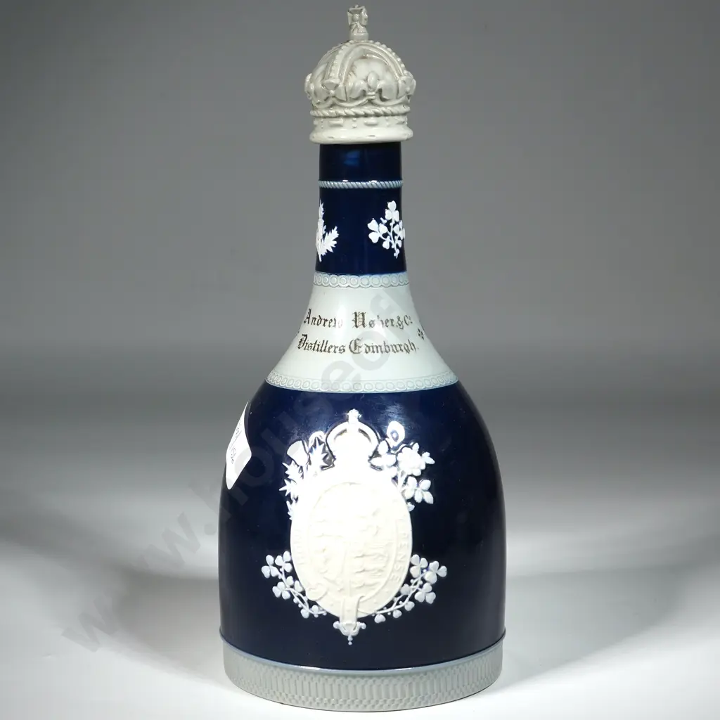 Copeland Spode Commemorative Decanter Coronation Of King George V & Queen Mary. Original Stopper Still w Paper Image 1++