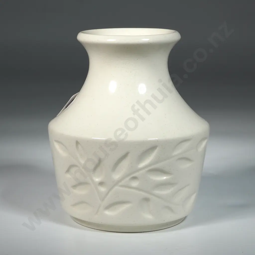 Small Crown Lynn Ceramica  Glazed Vase - Cream Ground . No: 2036. Image 1++