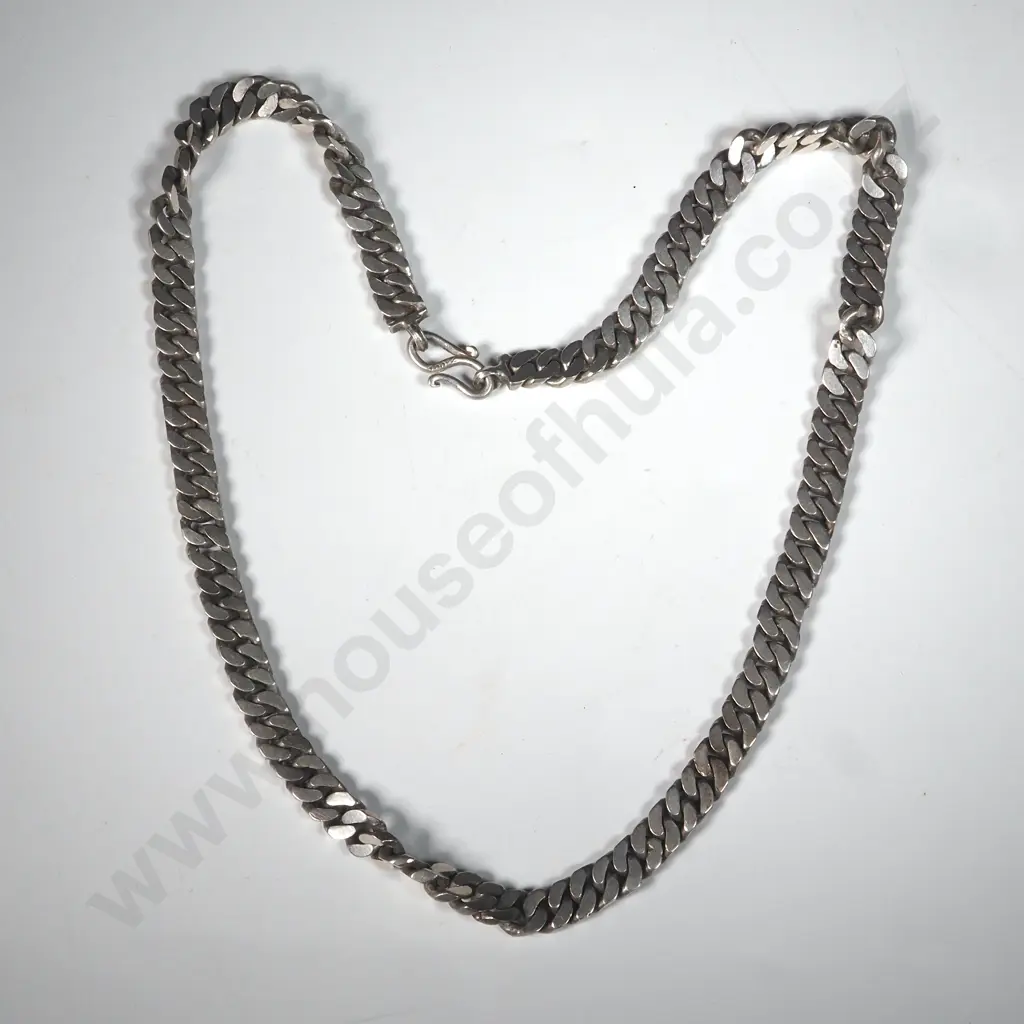 Heavy Flat Link Cuban Sterling Silver Chain  Image 1++
