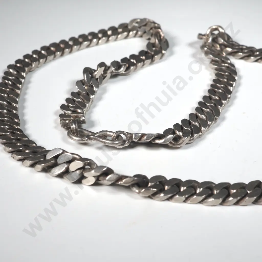 Heavy Flat Link Cuban Sterling Silver Chain  Image 1++