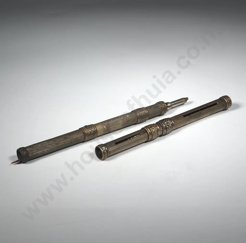 Two Vintage Double Ended Slider Pencil & Dip Pens Image 1++