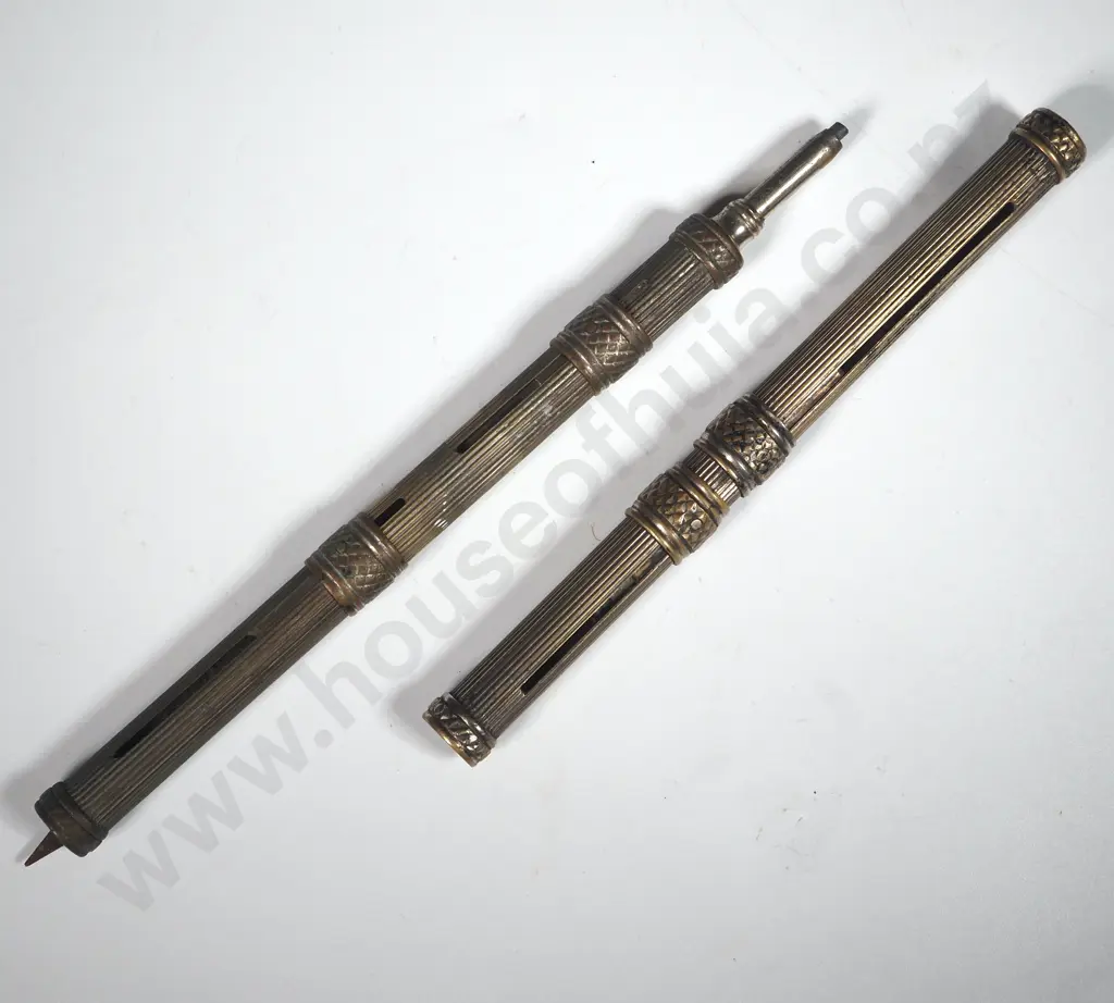 Two Vintage Double Ended Slider Pencil & Dip Pens Image 1++