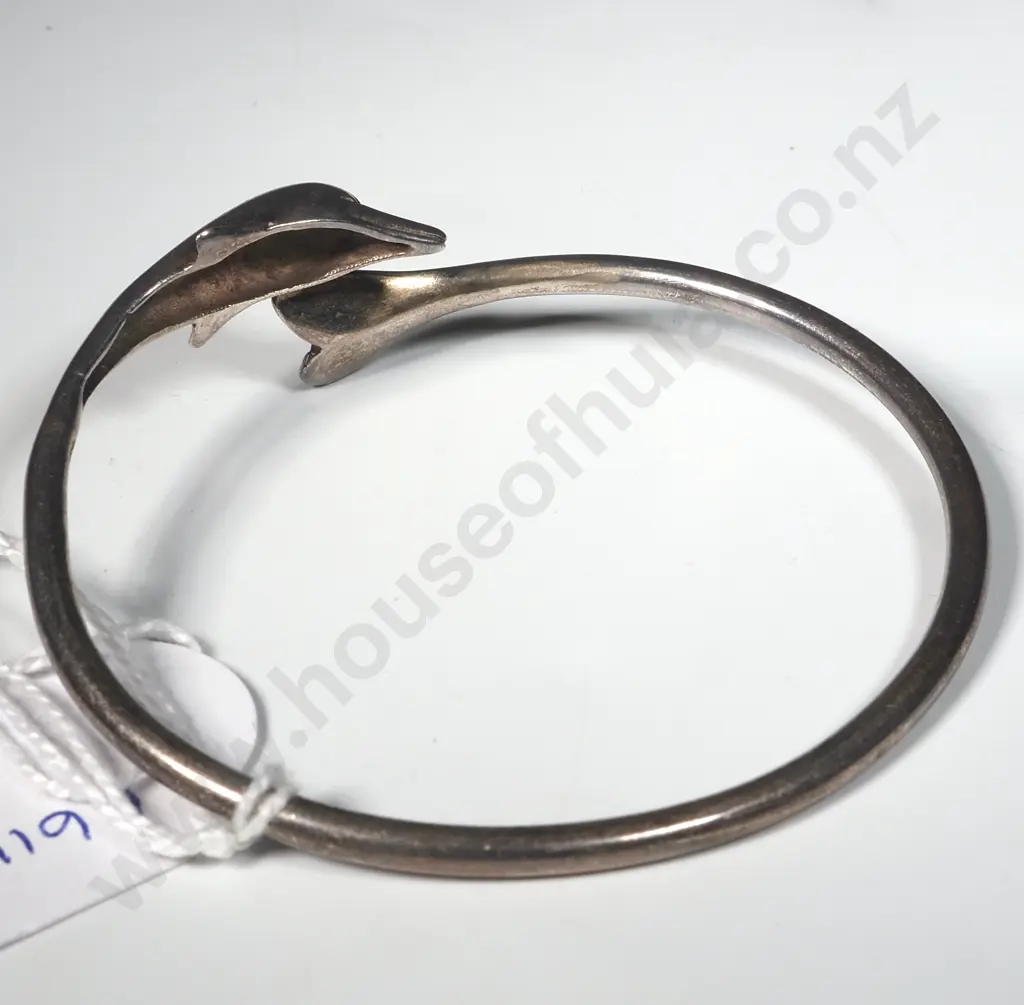 Sterling Silver Bangle In The Form Of A Dolphin  Image 1++