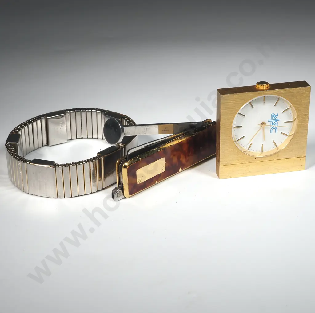 Vintage Instrument For Pipe Cleaning, Desk Clock & A Sleeve Garter etc. Image 1++