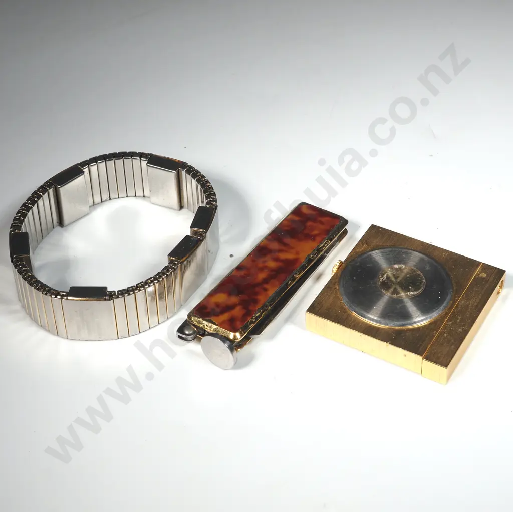 Vintage Instrument For Pipe Cleaning, Desk Clock & A Sleeve Garter etc. Image 1++