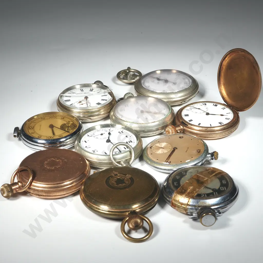 Collection Of Ten Various Vintage Pocket Watch Including Cyma, Primor Triumph Etc. Image 1++