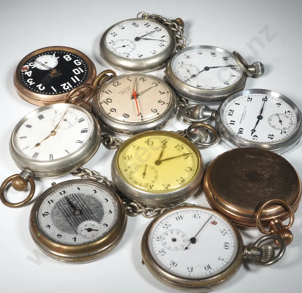 Collection Of Ten Various Vintage Pocket Watches Image 1++