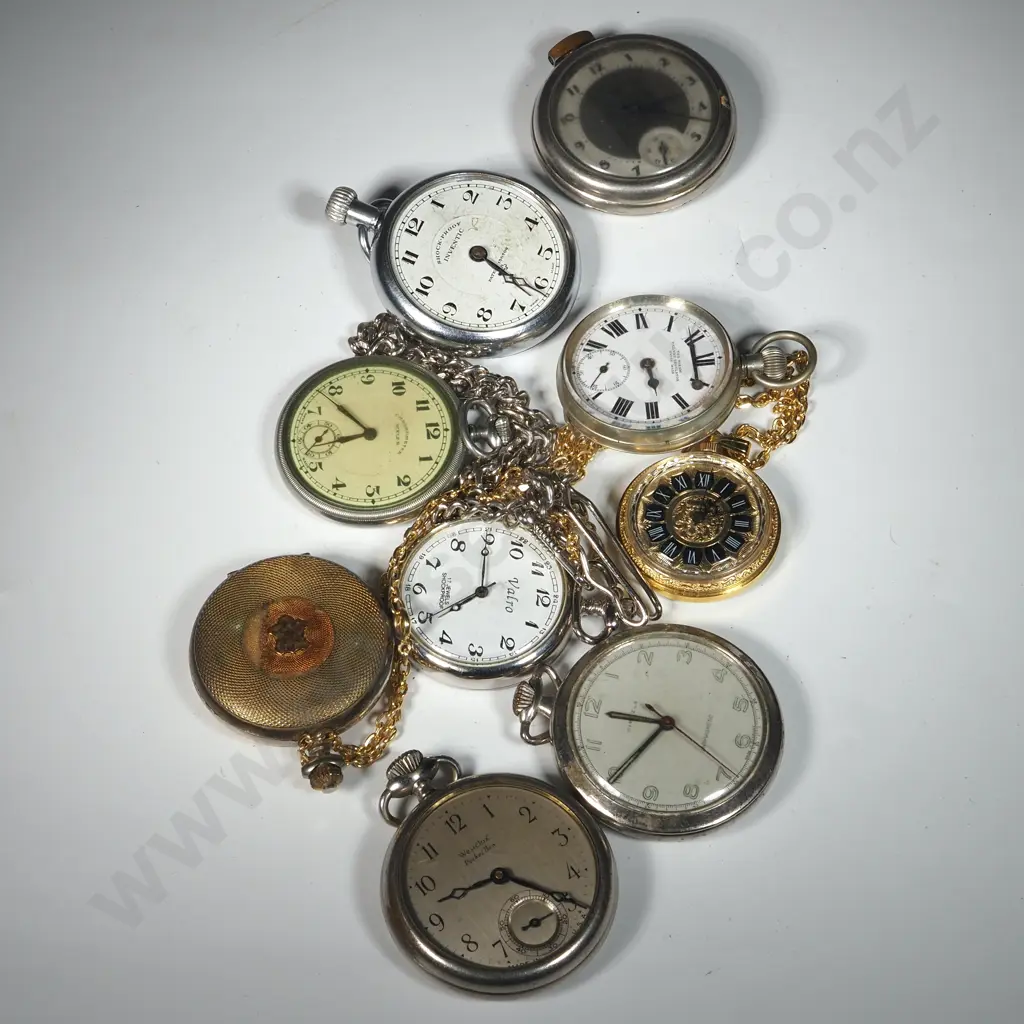 Nine Vintage Pocket Watches A/F  Image 1++