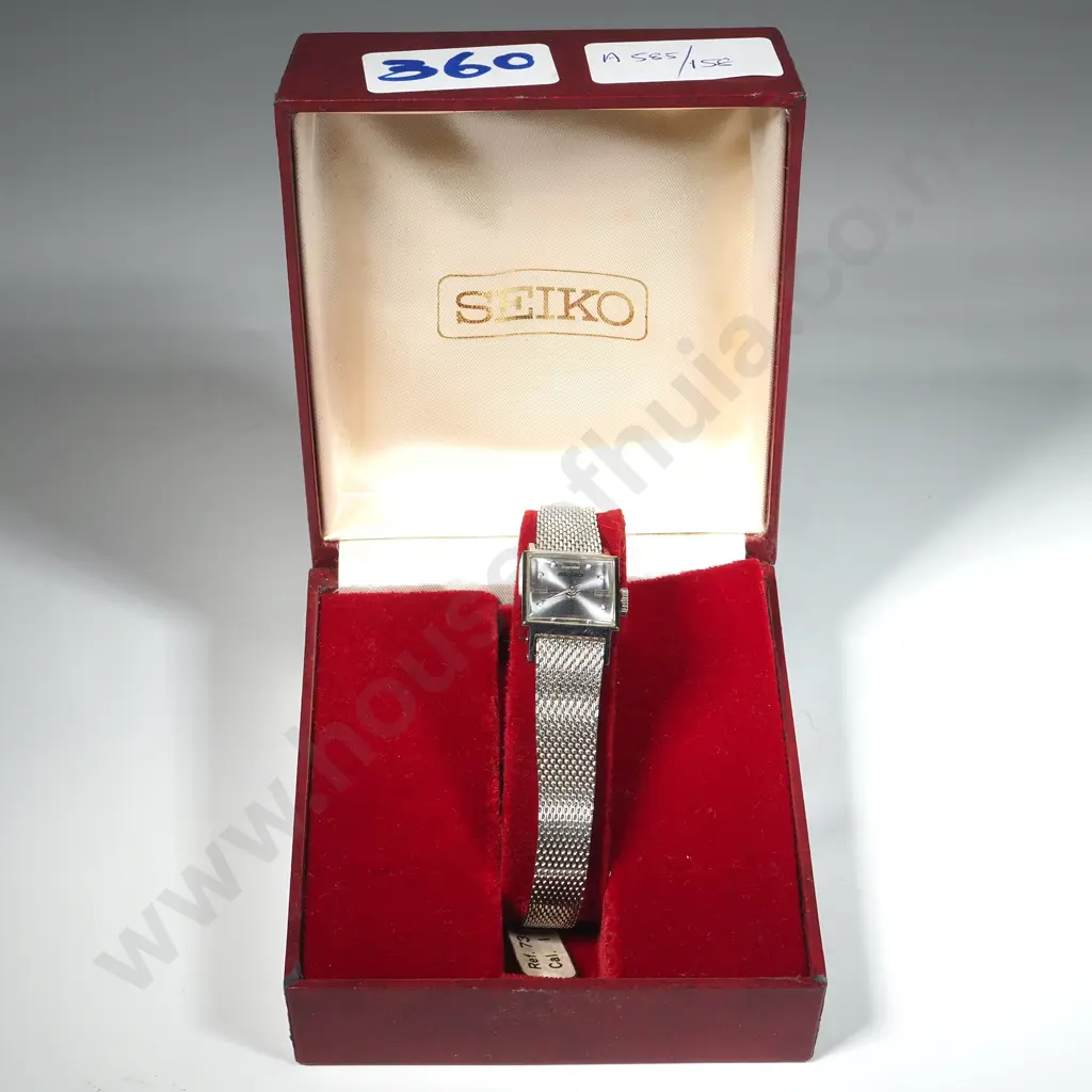 Boxed Seiko Ladies Watch. Stainless Steel Square Face. 1104 -7001 Image 1++