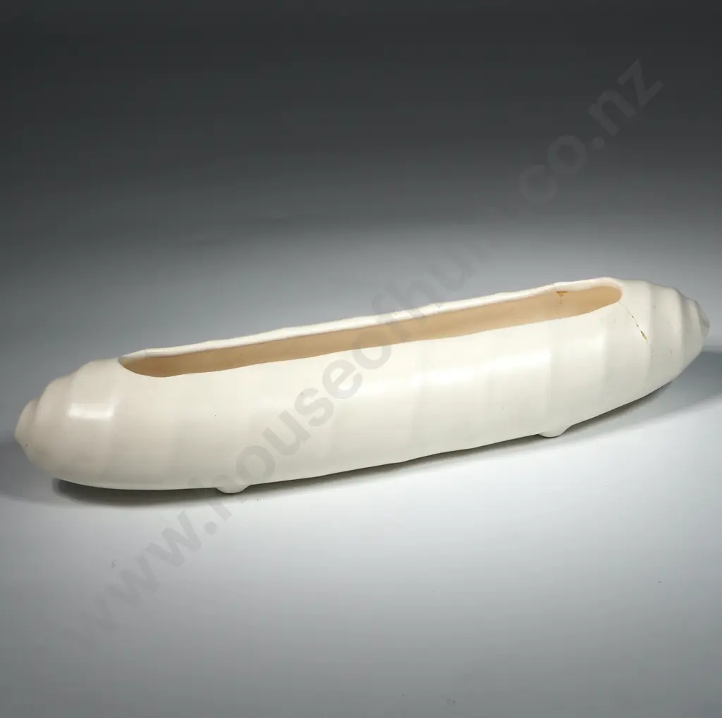 Crown Lynn Cigar Shaped Trough Vase. A/F Impressed No 137. Crown & Star Mark To Base Image 1++