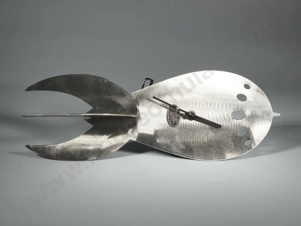 Oxide Design Steel Rocket Battery Wall Clock. Image 1++