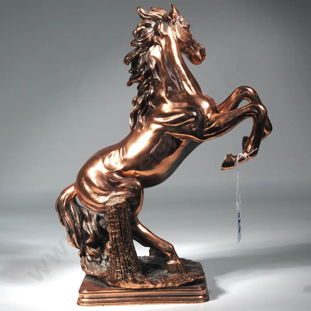 Copper Rearing Horse Statue  Image 1++