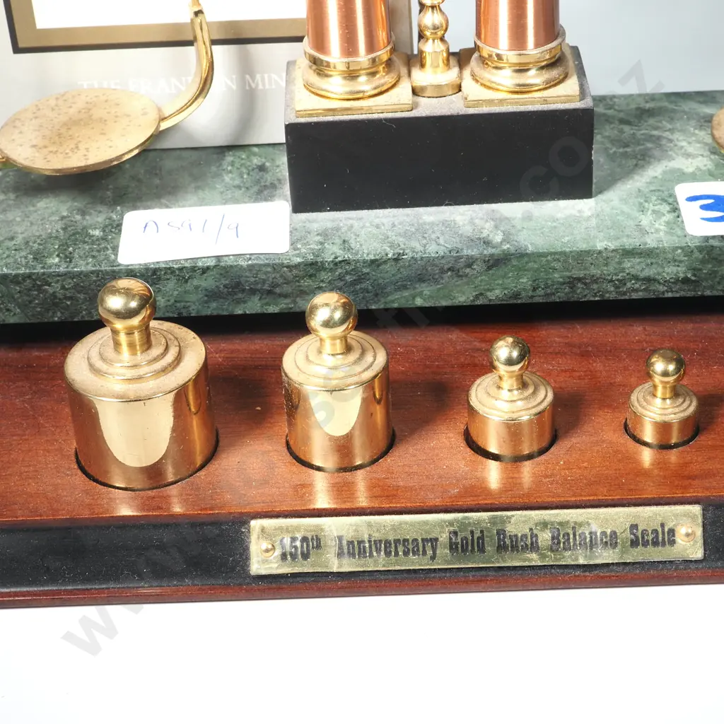 The Official 150th Anniversary California Gold Rush Balance Scale Complete with Weights Image 1++