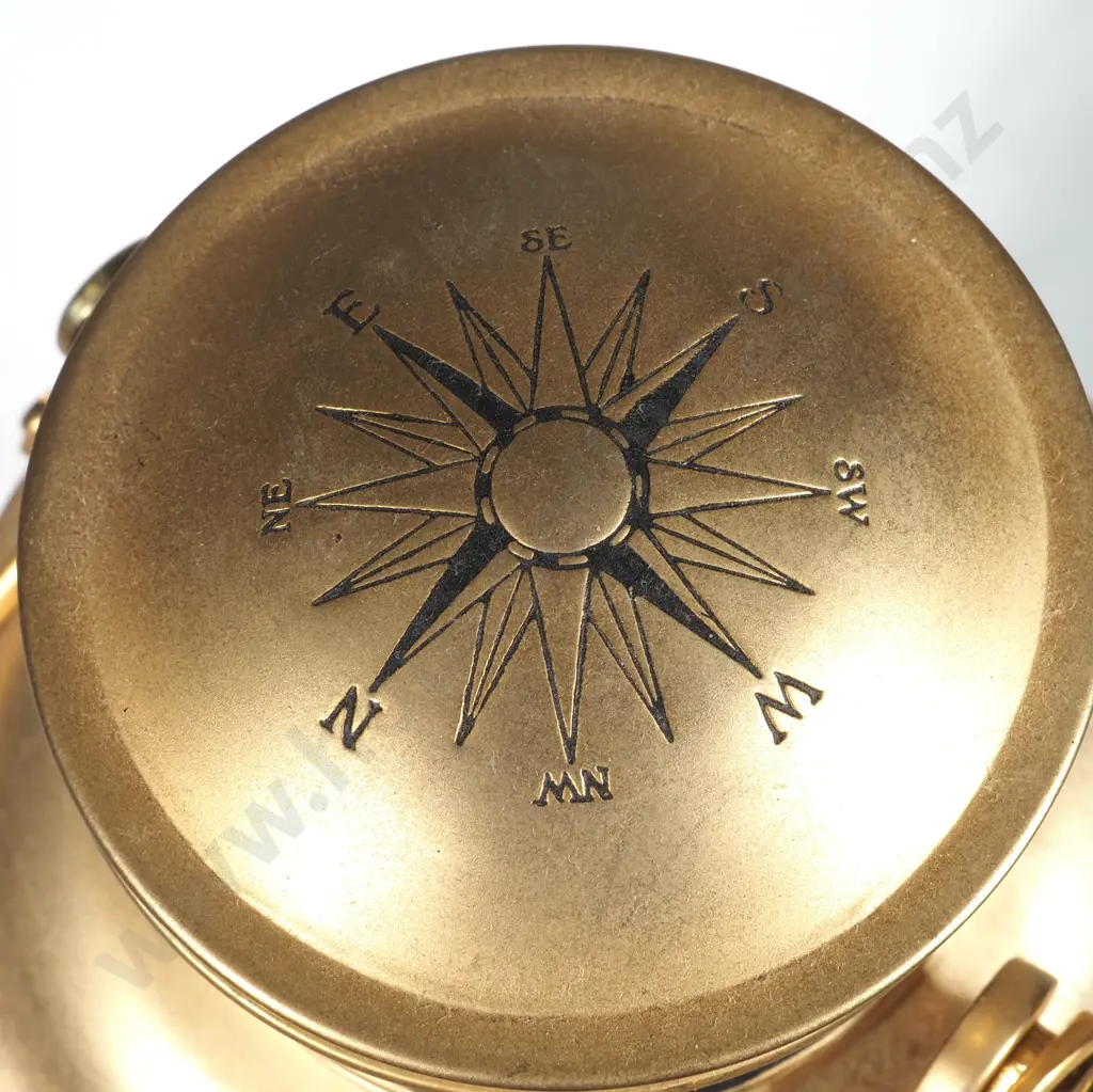 Reproduction Cutty Sark Anniversary Ship Lamp. Brass With Anchor Hook & Compass Finial. Image 1++