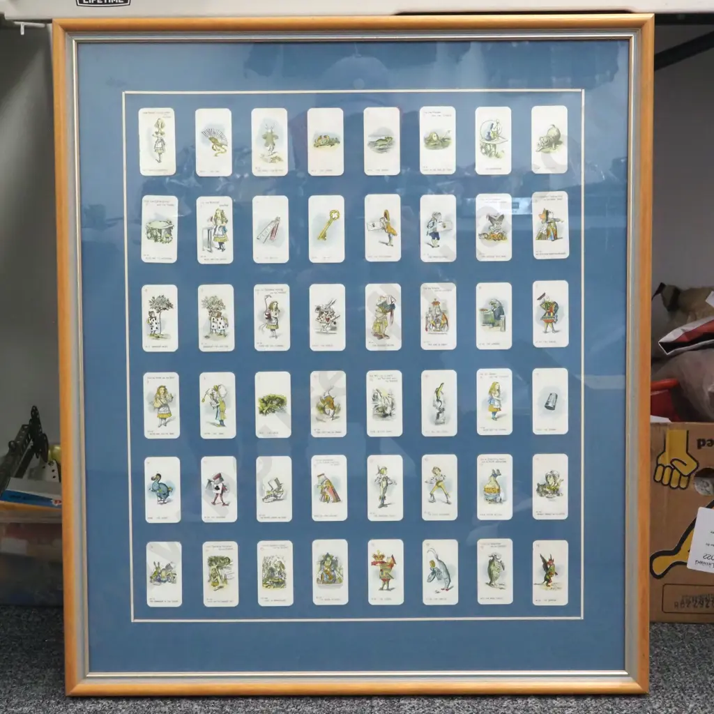 Framed "Alice In Wonderland" Cigarette Cards  Image 1++
