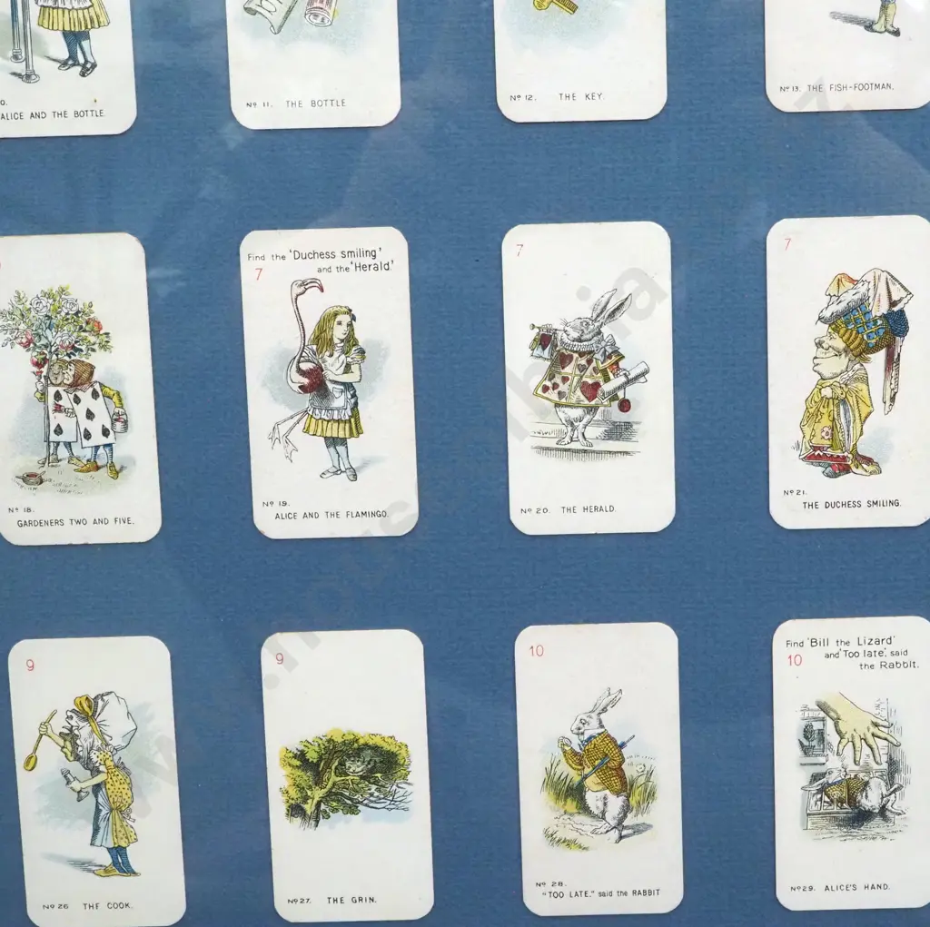 Framed "Alice In Wonderland" Cigarette Cards  Image 1++